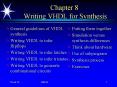Chapter 8 Writing VHDL for Synthesis PowerPoint PPT Presentation