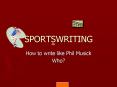 SPORTSWRITING PowerPoint PPT Presentation