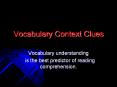 Vocabulary Context Clues PowerPoint PPT Presentation