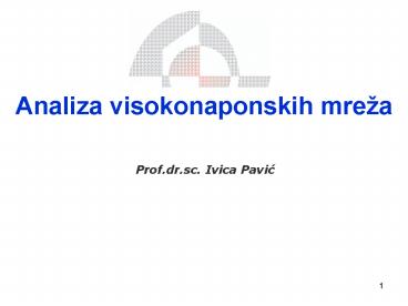 Analiza visokonaponskih mre