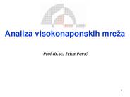 Analiza visokonaponskih mre