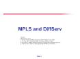 MPLS and DiffServ PowerPoint PPT Presentation