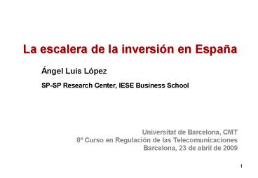 La escalera de la inversi