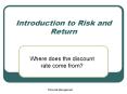 Introduction to Risk and Return PowerPoint PPT Presentation
