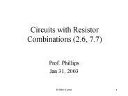 Circuits with Resistor Combinations (2.6, 7.7)