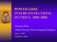 POWER GRID INTERCONNECTIONS IN CHINA 2001-2002 PowerPoint PPT Presentation