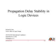 Propagation Delay Stability in Logic Devices