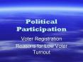 Political Participation PowerPoint PPT Presentation