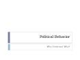 Political Behavior PowerPoint PPT Presentation