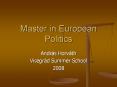 Master in European Politics PowerPoint PPT Presentation