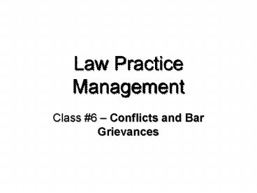 Law Practice Management