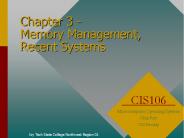 Chapter 3 - Memory Management, Recent Systems