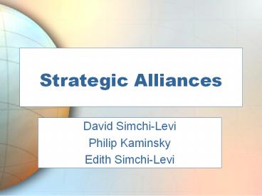 Strategic Partnering in Supply-Chain Management