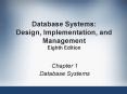 Database Systems: Design, Implementation, and Management Eighth Edition PowerPoint PPT Presentation