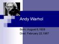 Andy Warhol PowerPoint PPT Presentation