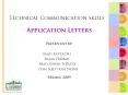 Technical Communication Skills Application Letters PowerPoint PPT Presentation