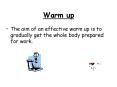 Warm up PowerPoint PPT Presentation