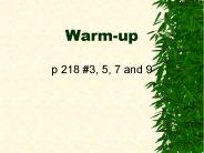 Warm-up