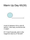 Warm Up Day 65(35) PowerPoint PPT Presentation