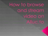 Browsing tutorial in the new Alluc site