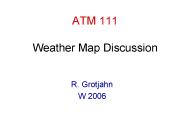 ATM 111 Weather Map Discussion