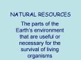 NATURAL RESOURCES PowerPoint PPT Presentation