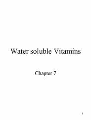 Water soluble Vitamins