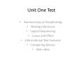 Unit One Test PowerPoint PPT Presentation