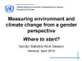 Measuring environment and climate change from a gender perspective  Where to start? PowerPoint PPT Presentation
