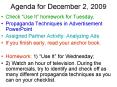 Agenda for December 2, 2009 PowerPoint PPT Presentation