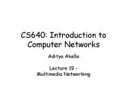 CS640: Introduction to Computer Networks