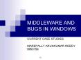 MIDDLEWARE AND BUGS IN WINDOWS PowerPoint PPT Presentation