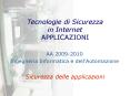 Tecnologie di Sicurezza in Internet APPLICAZIONI PowerPoint PPT Presentation