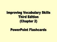 Improving Vocabulary Skills