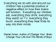 Everything we do with and around our children has a potential positive or negative effect on how their brains will function. Everything our children eat, everything they drink, everything they watch on TV, everything they touch, everything they hear PowerPoint PPT Presentation