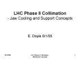 LHC Phase II Collimation - Jaw Cooling and Support Concepts PowerPoint PPT Presentation