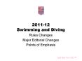 2011-12 Swimming and Diving PowerPoint PPT Presentation