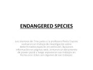 ENDANGERED SPECIES