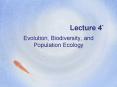 Evolution, Biodiversity, and Population Ecology PowerPoint PPT Presentation