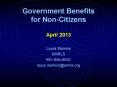 Government Benefits for Non-Citizens PowerPoint PPT Presentation
