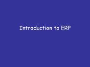 Introduction to ERP