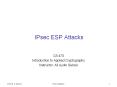 IPsec ESP Attacks PowerPoint PPT Presentation
