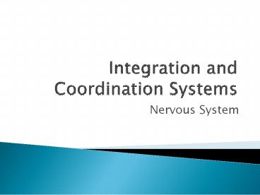 Integration and Coordination Systems