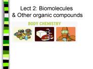 Lect 2: Biomolecules
