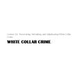 WHITE COLLAR CRIME PowerPoint PPT Presentation