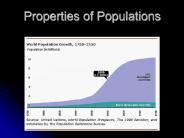 Properties of Populations