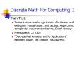 Discrete Math For Computing II PowerPoint PPT Presentation