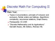 Discrete Math For Computing II