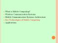 What is Mobile Computing? PowerPoint PPT Presentation