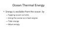 Ocean Thermal Energy PowerPoint PPT Presentation